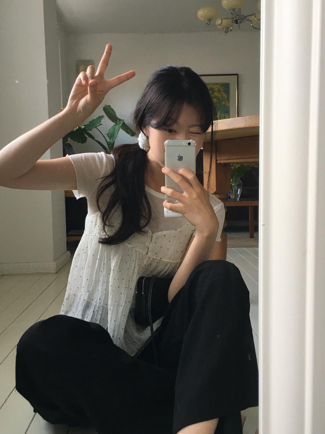 피터앤웬디 도트 쉬폰 뷔스티에
