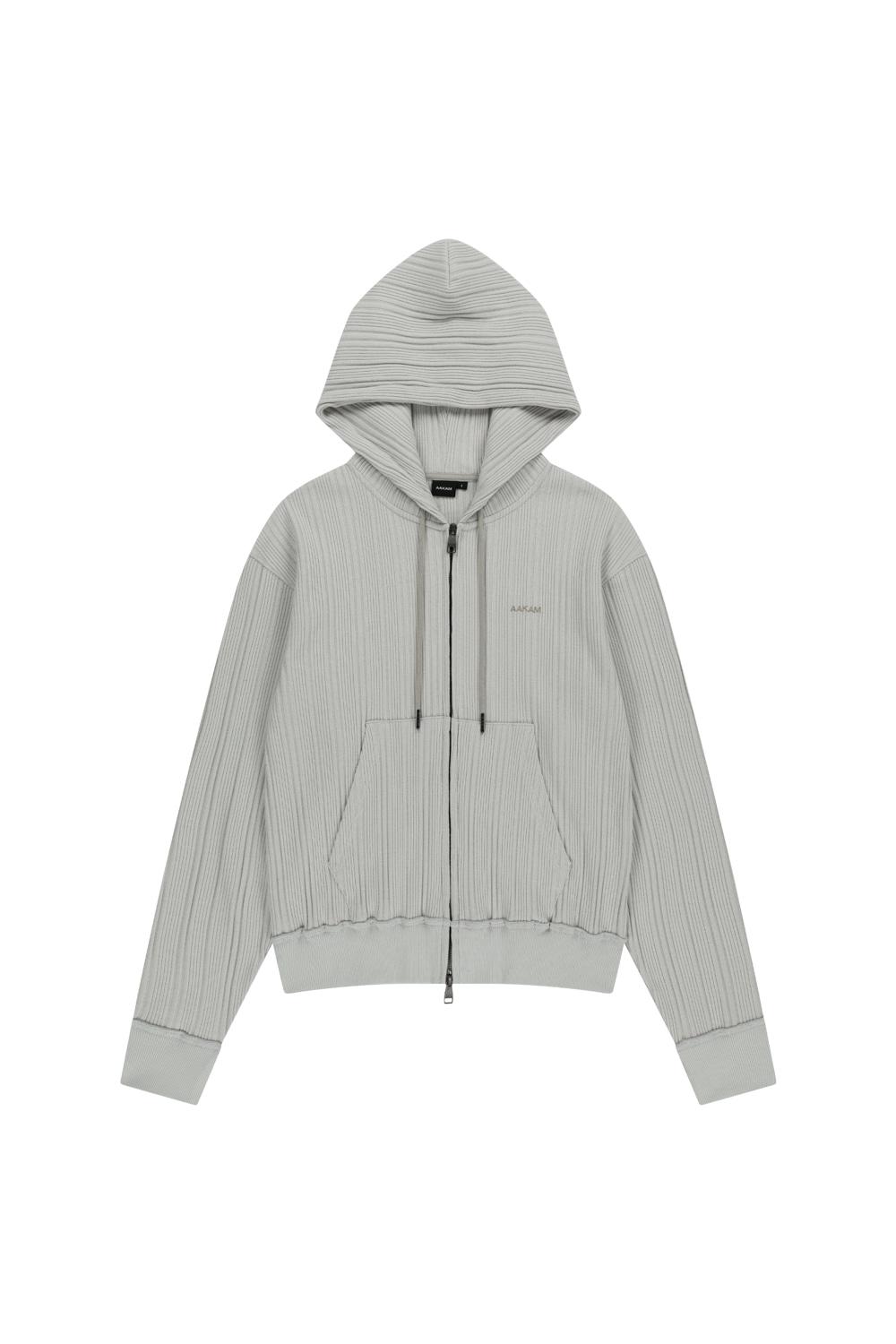 [09.05 예약 배송] Knitted Zip-Up Hoodie (Ivory)
