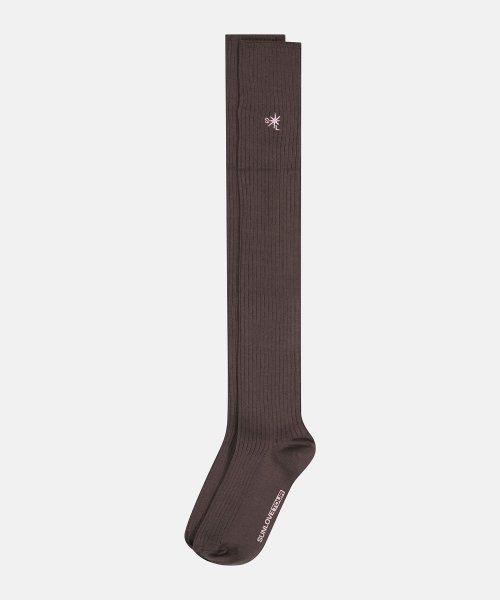 Roomy Knee Socks Brown