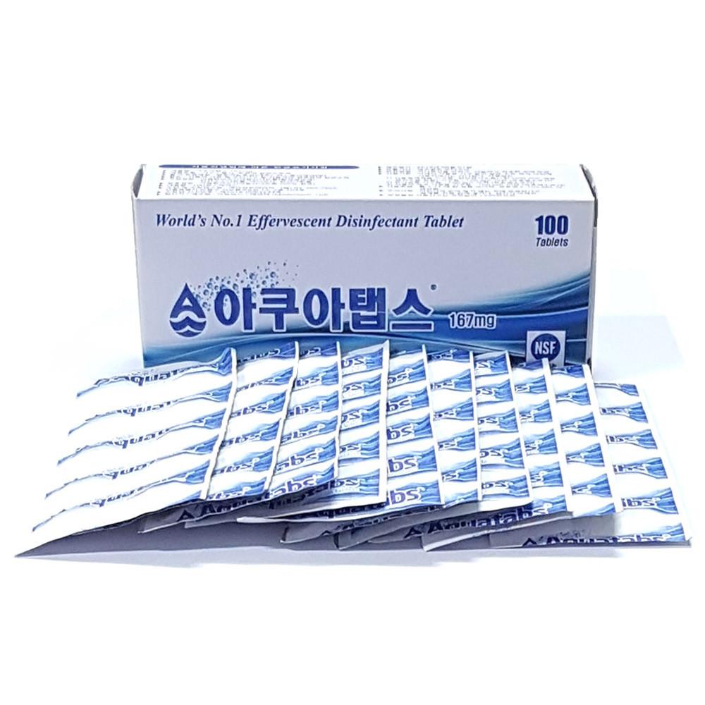 아쿠아탭스 167mg 100정 정수기 살균 살균제 소독약