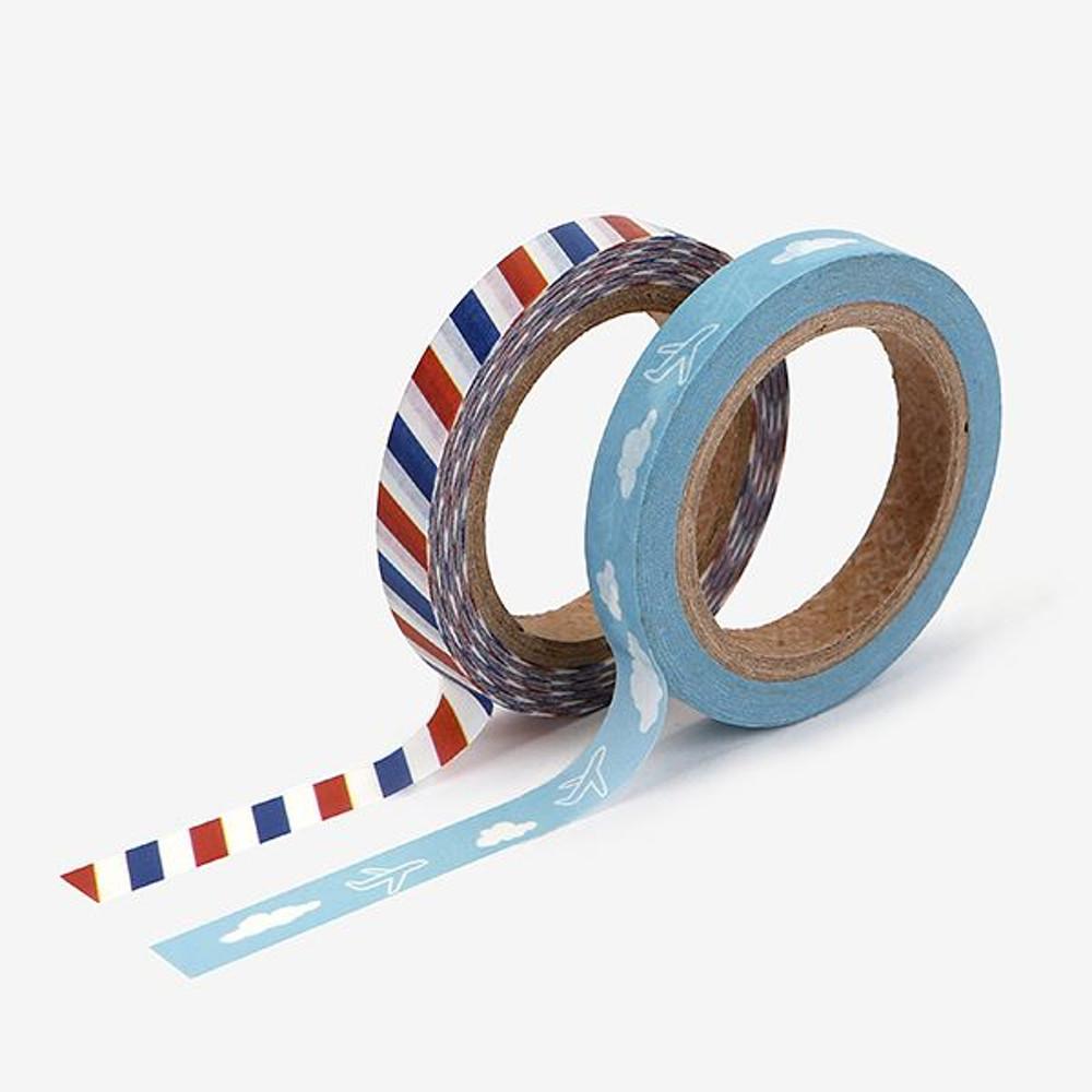 슬림 마스킹테이프 여행 세트 다꾸 다이어리 꾸미기 종이테이프