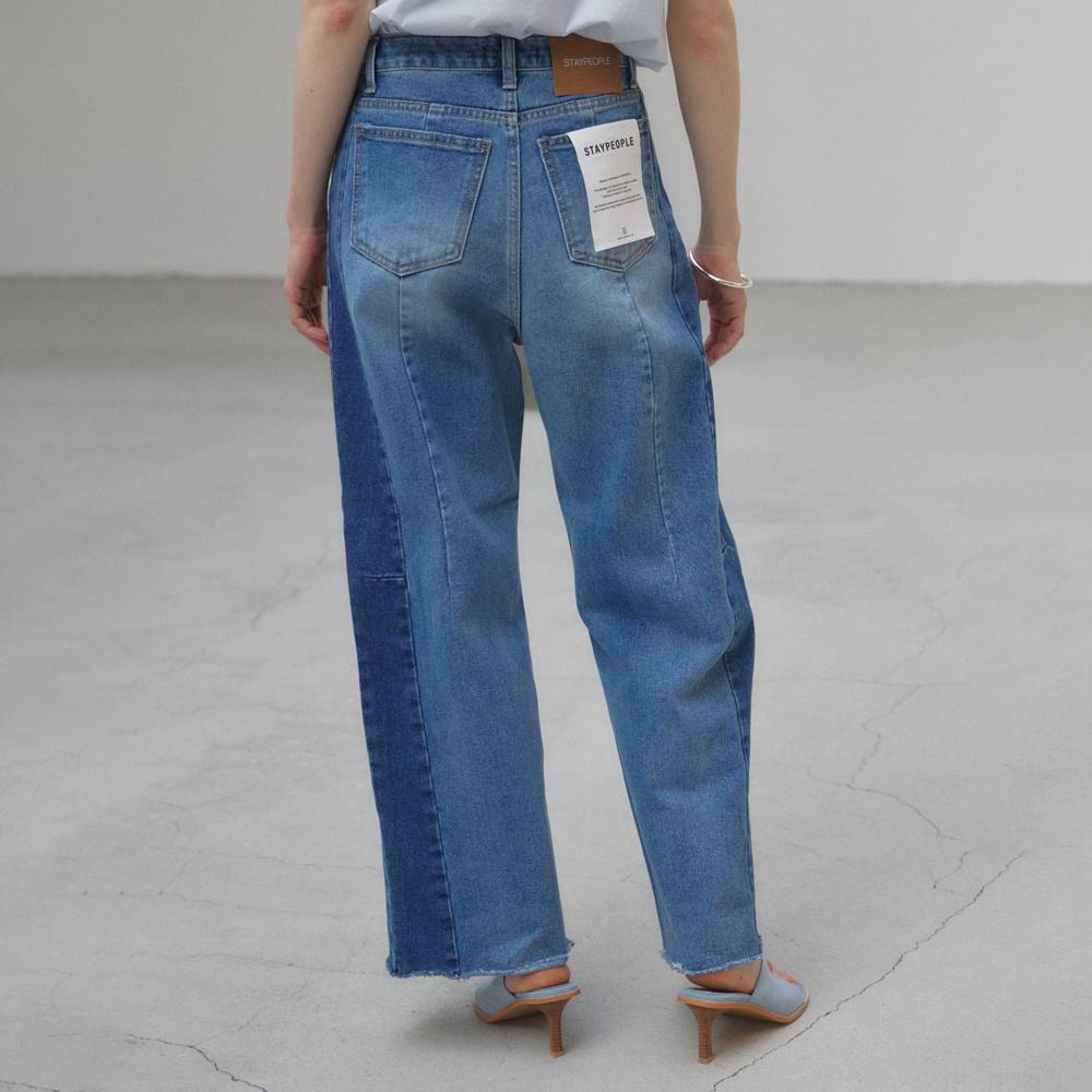 SIDE LINE WASHING DENIM (BLUE)