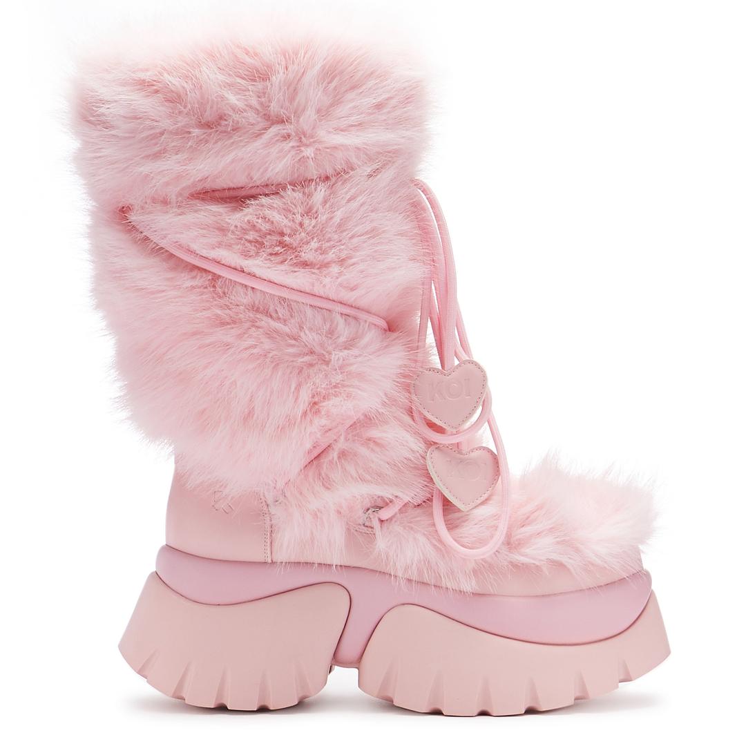 Kawaii Sasquatch Fluffy Snow Boots - Pink - UK 3 / Pink