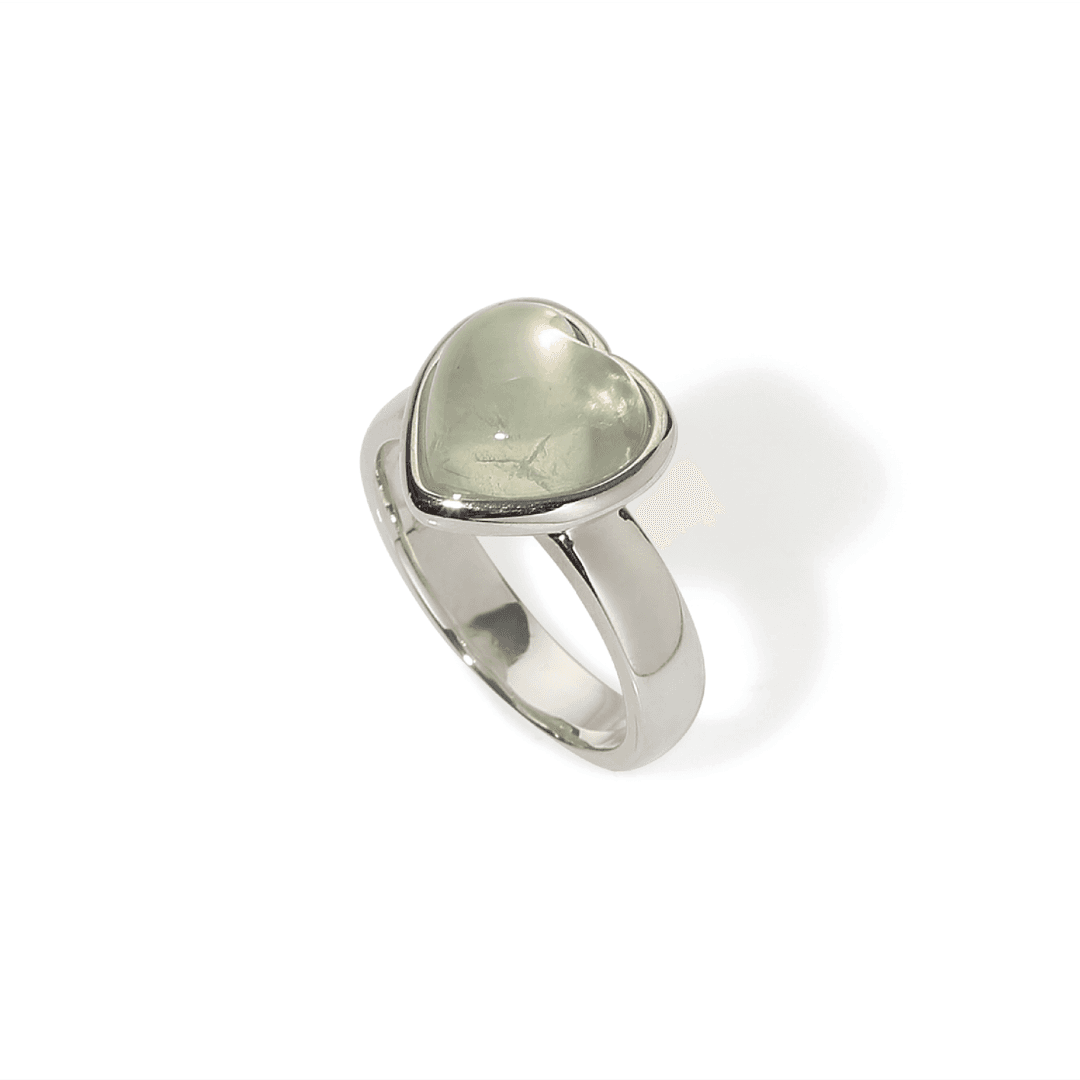 HEART 007 RING (PREHNITE)