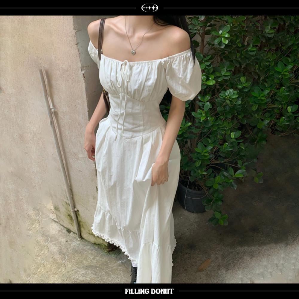 셀프웨딩 드레스 프렌치 코르셋 스타일 스냅촬영 원피스