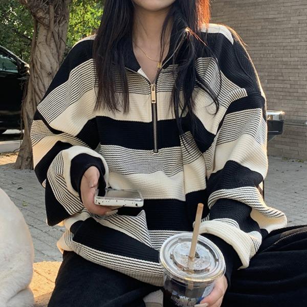 덴드 스트라이프 맨투맨