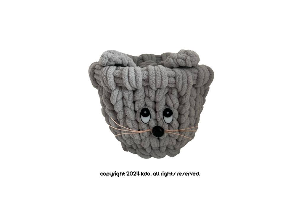 애니몰 보송보송 바구니 Animal Pluffy basket _Little Cat 6