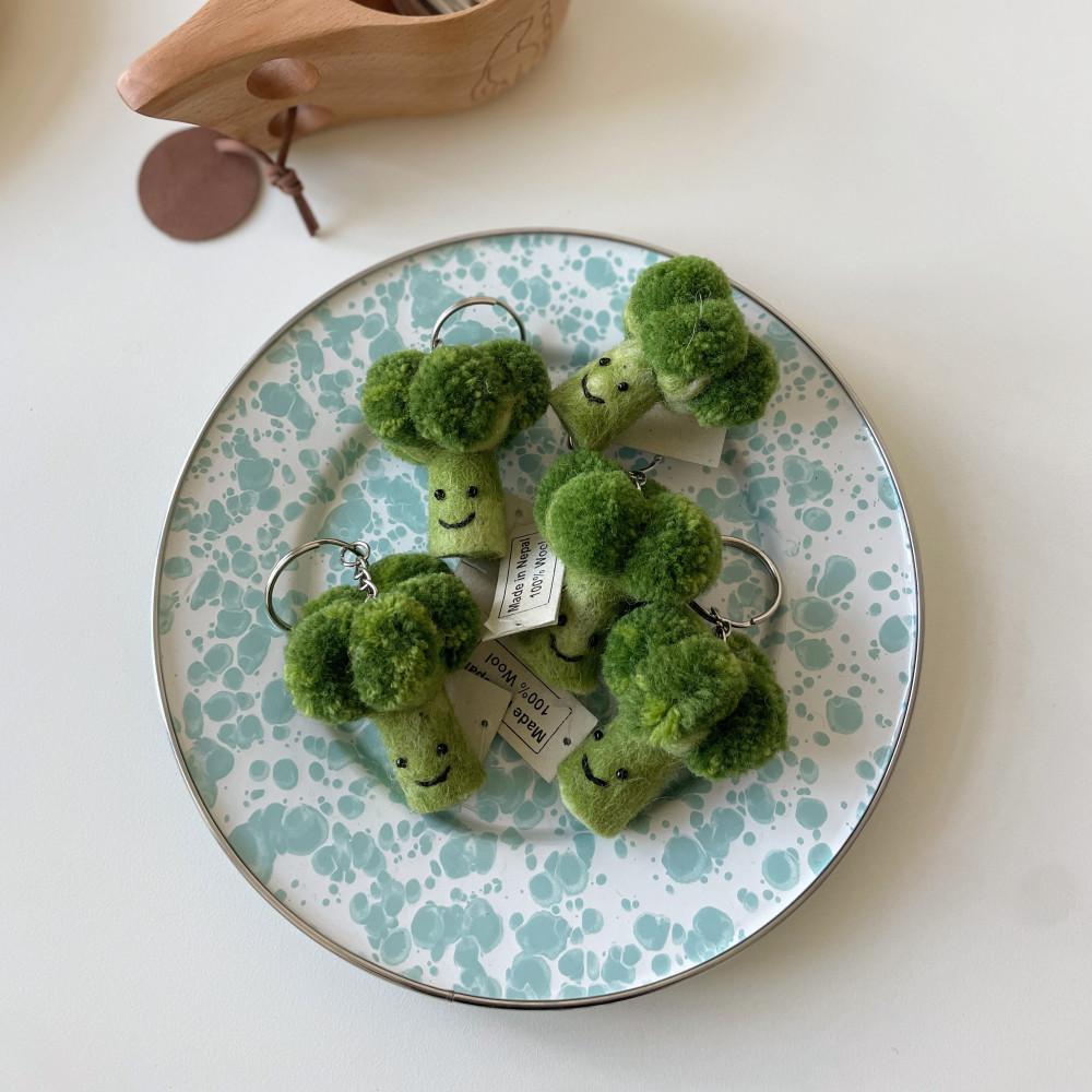 해피썬데이 울100% 핸드메이드 펠트 키링 /버섯키링,완두콩키링