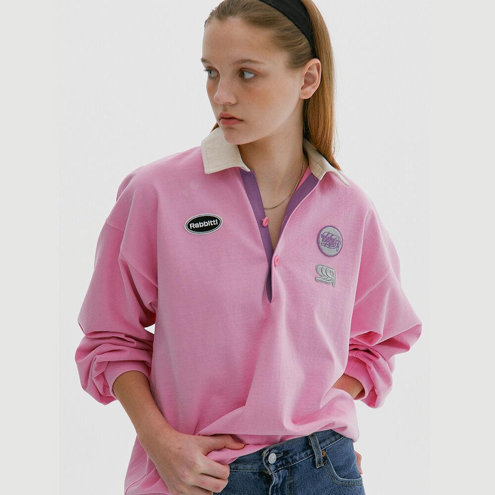 RB Sports Wappen Rugby T-shirt Pink