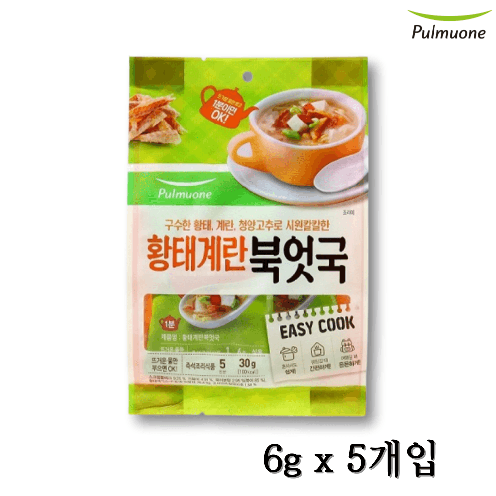 풀무원 황태계란북엇국 1분 즉석국 간편국, 6g, 25개 - 즉석국 | 쿠팡