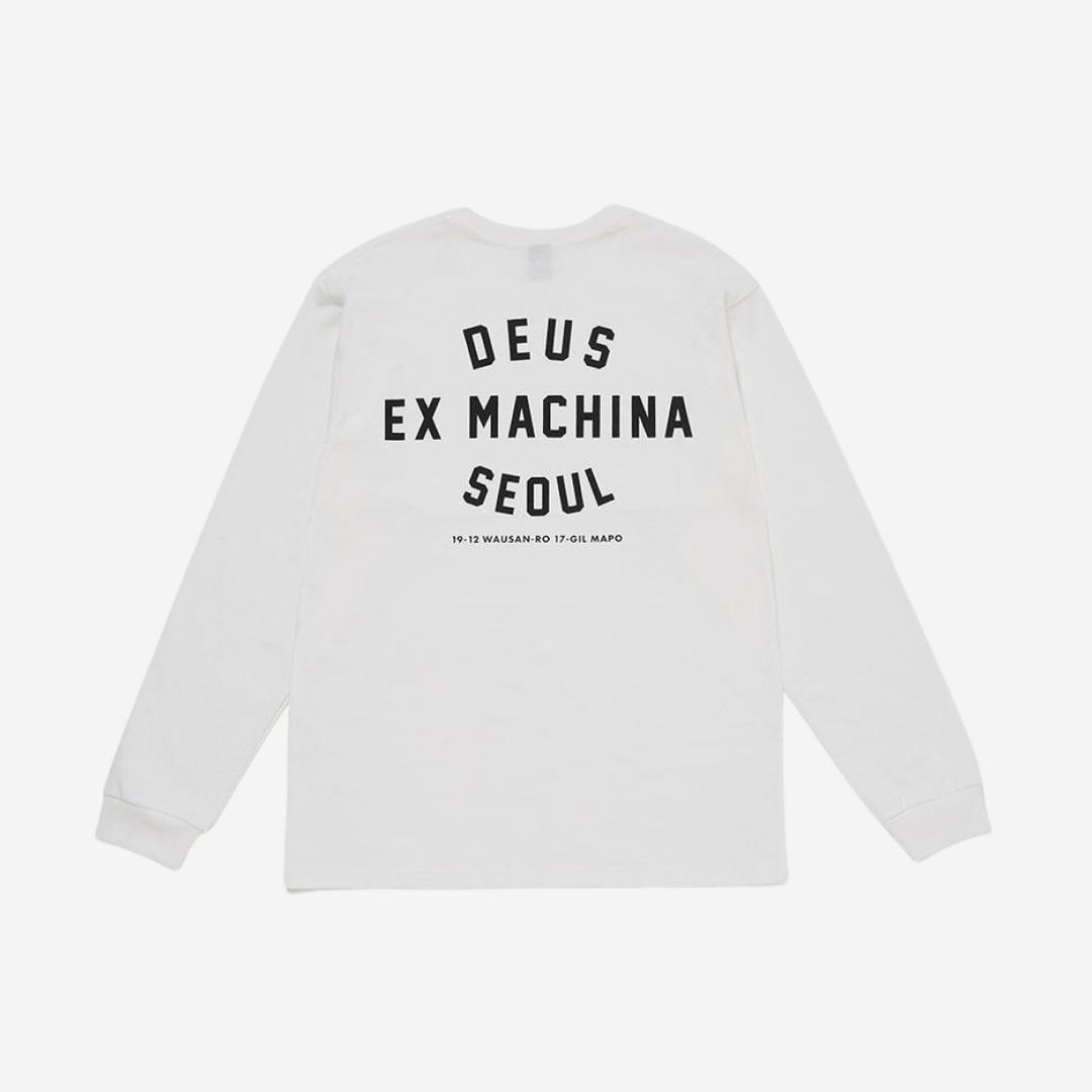 Deus Ex Machina Seoul College Long Sleeve T-Shirt White