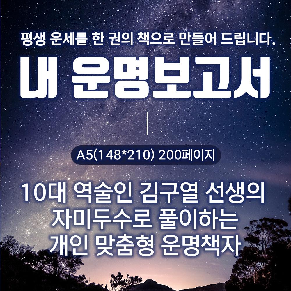 대한민국 10대역술인 김사주 내운명보고서 1:1 맞춤형 포트폴리오 인생로드맵 자미두수 사주풀이 종이책 or 전자책