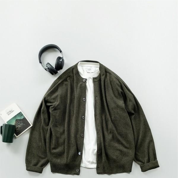 Light Wholegarments Cardigan (Deep Khaki)
