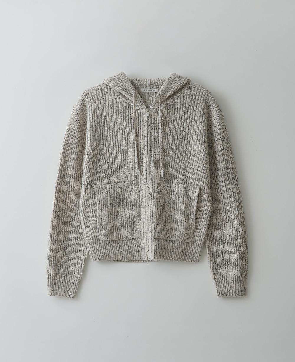 [9월30일 2차 예약배송 출고] Soft nef two-way casual hoody (LIGHT GREY NEF)