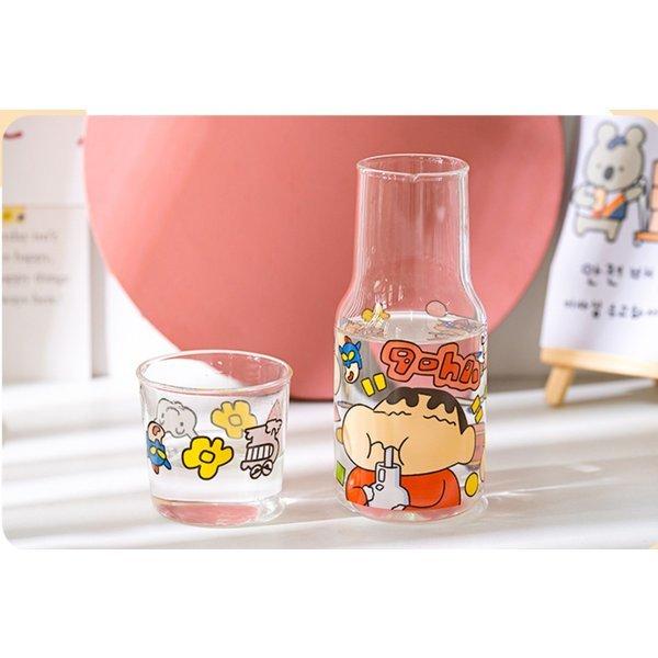 짱구컵 내열유리컵 1인용 세트 그릇 굿즈 홈카페