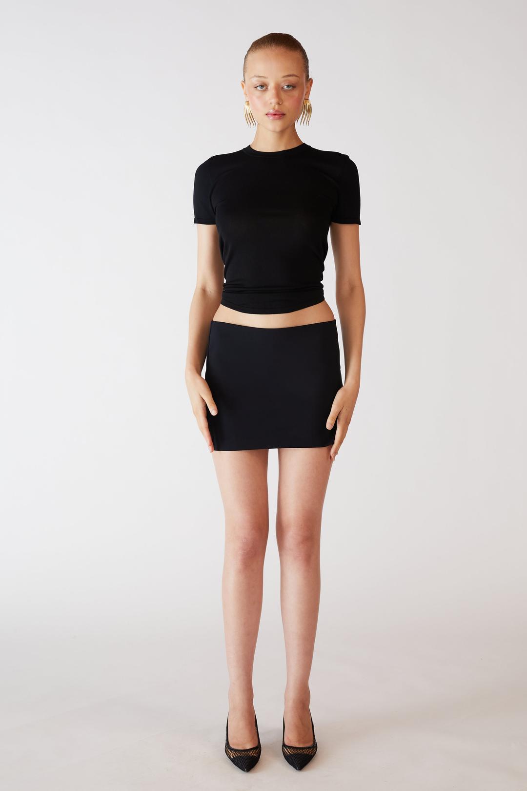 Basic Mini Skirt - XXS / Black