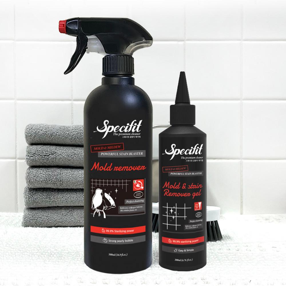 [쇼핑맘X스페시핏] 초강력 뿌리는 곰팡이 제거제 & 바르는 곰팡이 제거젤 세트