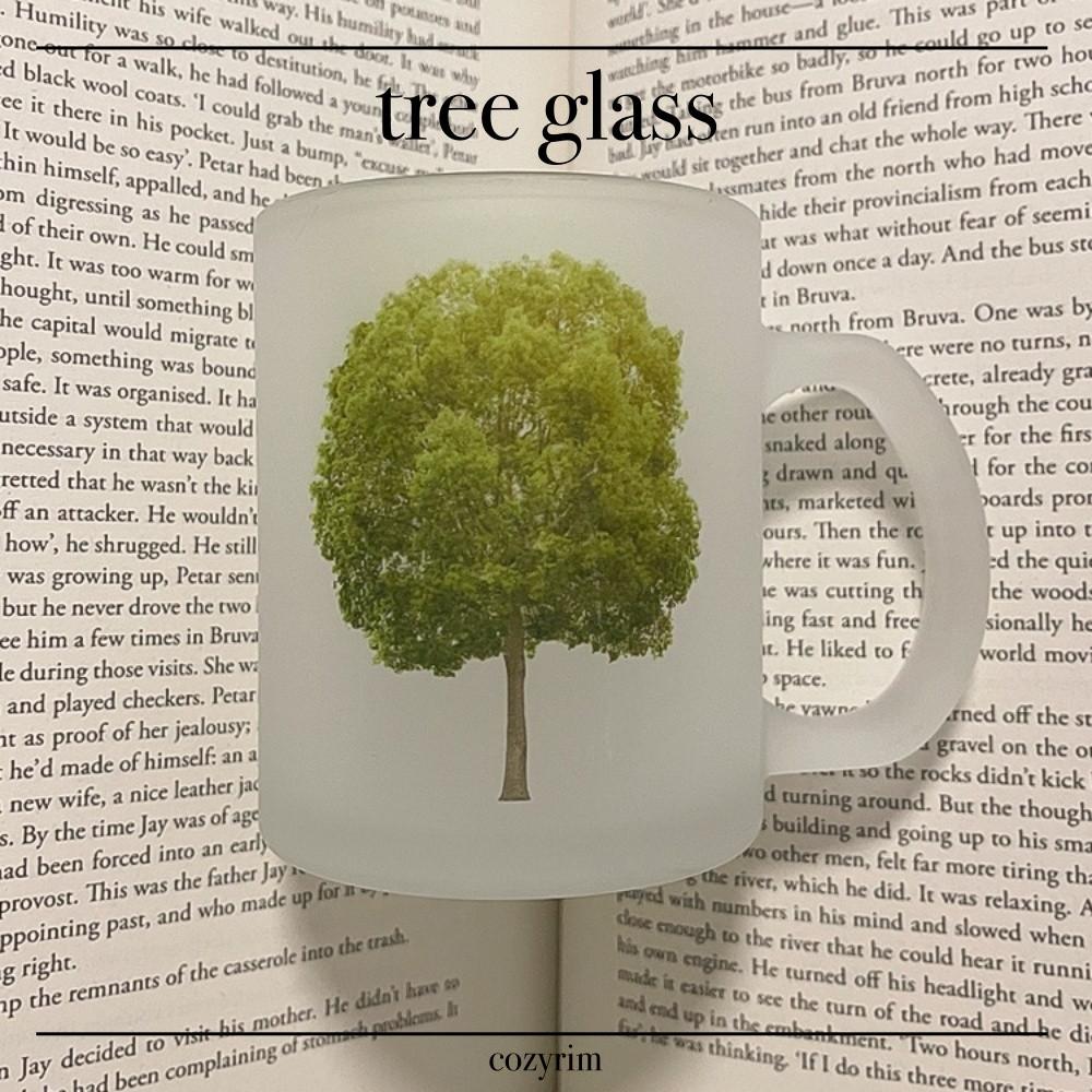 cozyrim tree glass / 나무 내열유리컵 여름 밀크글라스
