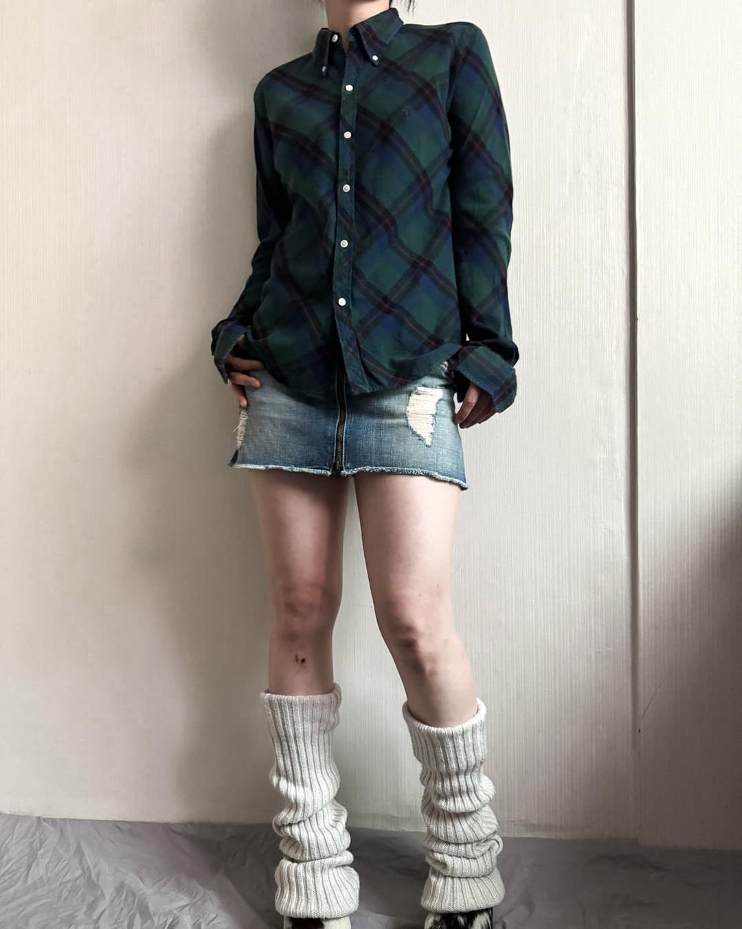 Polo check pattern shirt | 후루츠패밀리
