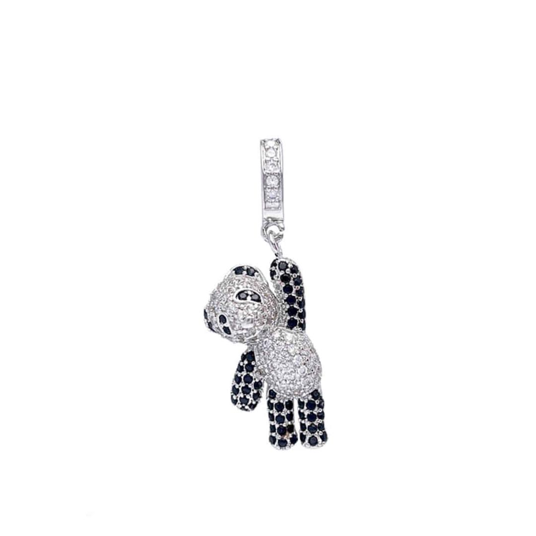 Hanging Bear Pendant - Silver
