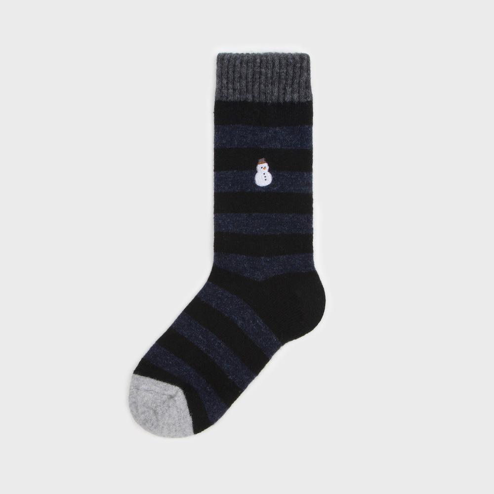 wool stripe snowman
