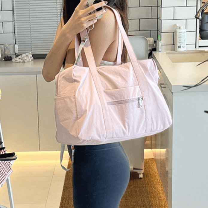 에이프릴21 룰루 파스텔 운동 여행 소형 보스턴백 헬스 가방