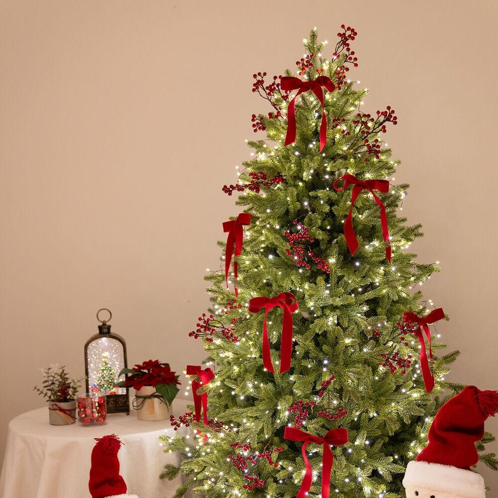 울 리본 오너먼트 2컬러 최고급 프리미엄 크리스마스 트리장식