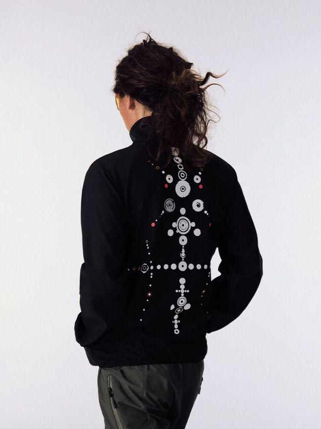 [CONP] Matrix Print Fleece-Lined Coach Jacket