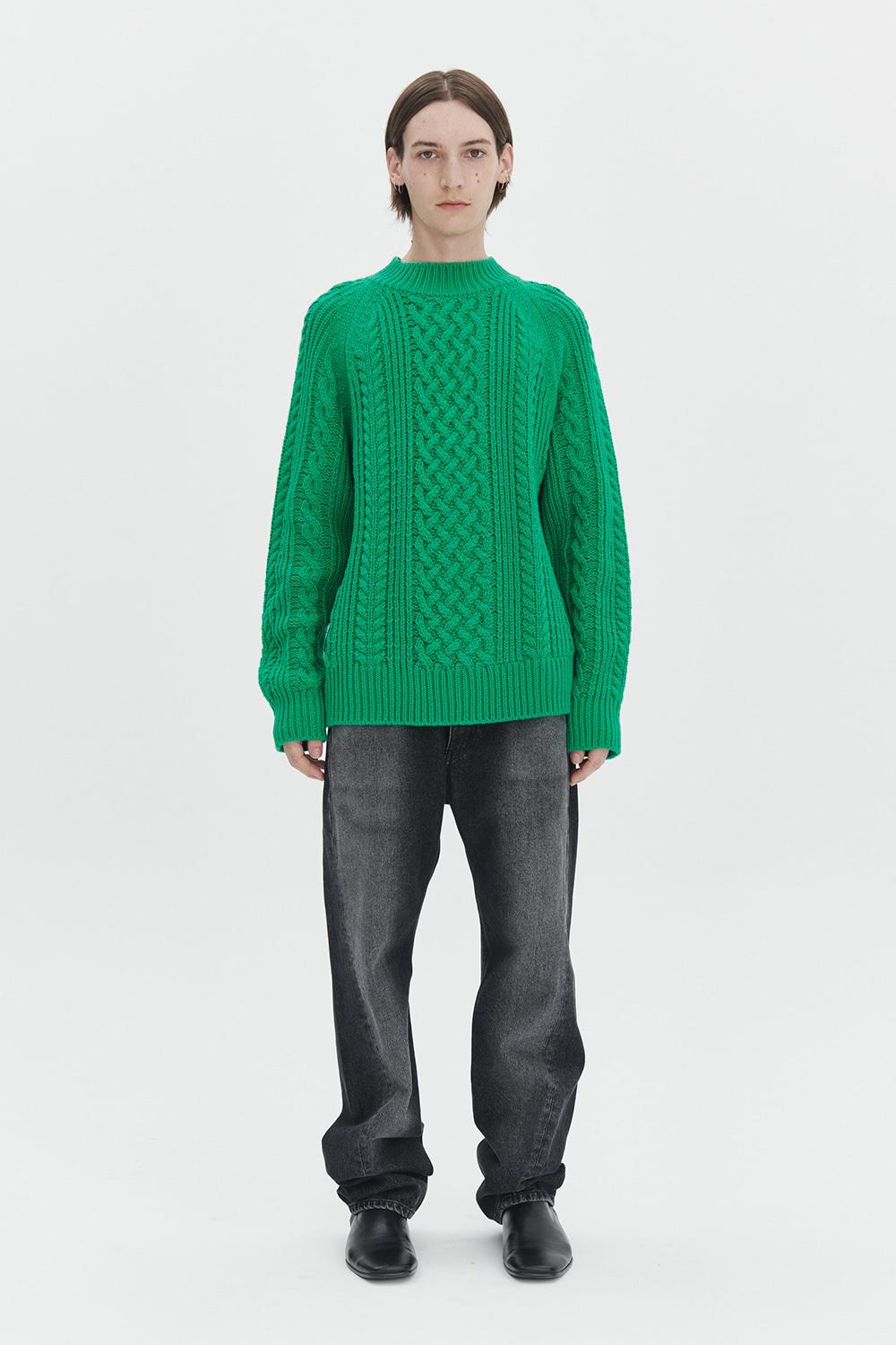 [애프터프레이] 피셔맨 케이블 니트 FISHERMAN CABLE KNIT (FOREST)