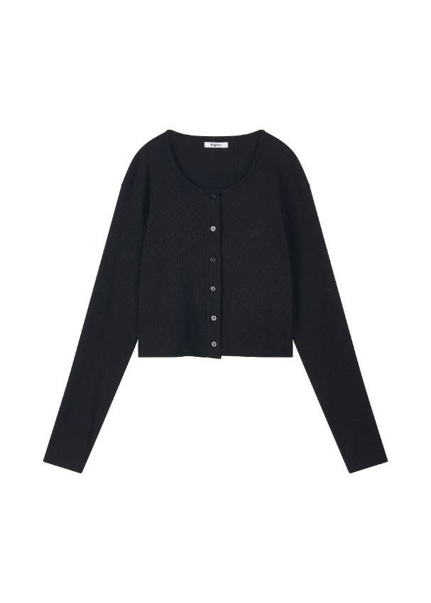 벨라 세미크롭 가디건 블랙