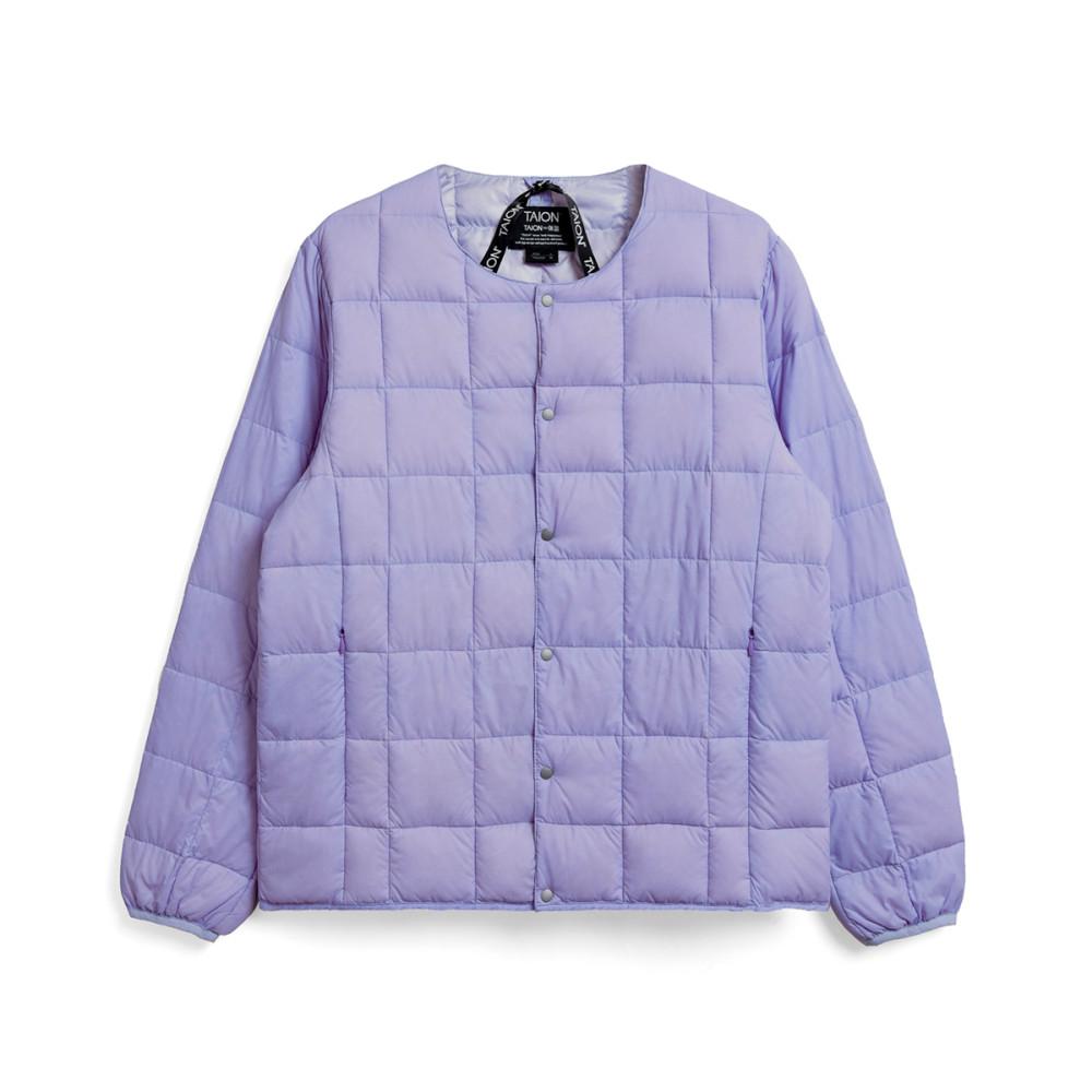 [TAION] CREW NECK BUTTON DOWN JKT - LAVENDER / TAION-104 / 타이온