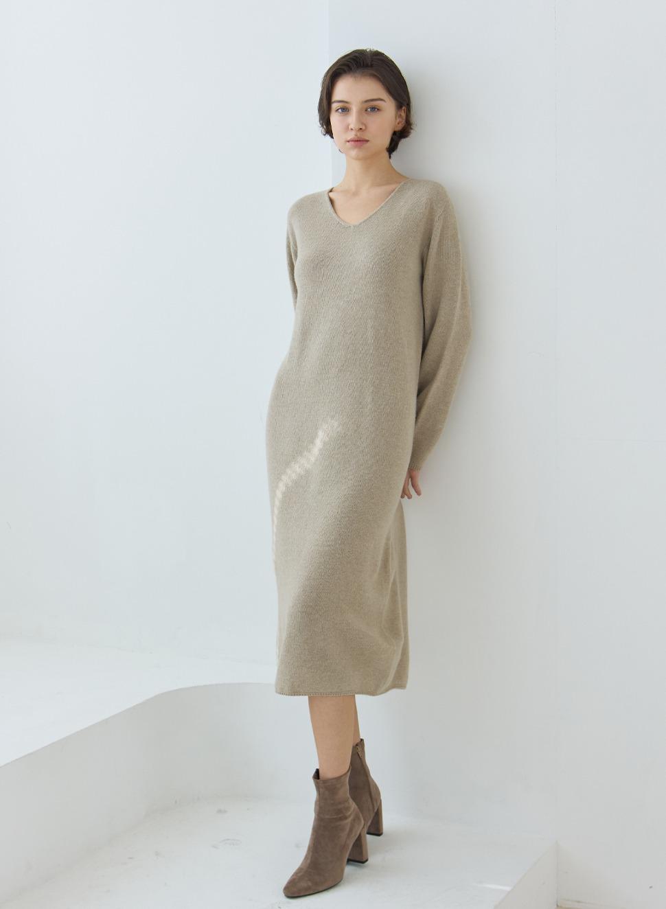 tillman winter cashmere blended dress (seashore)