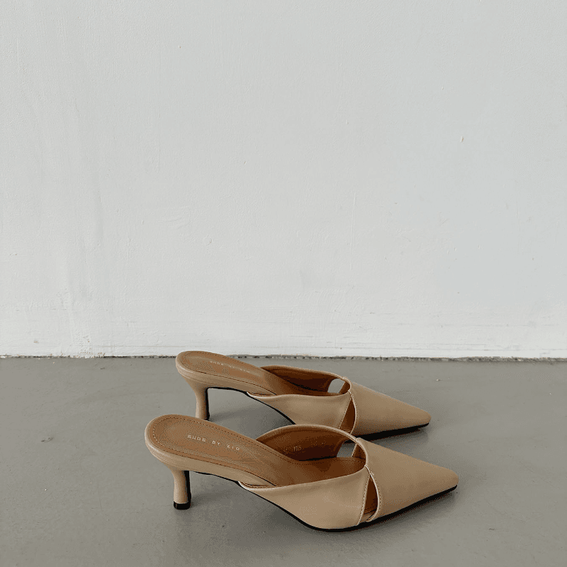이너뮤트 cut-off stiletto mule (2color)