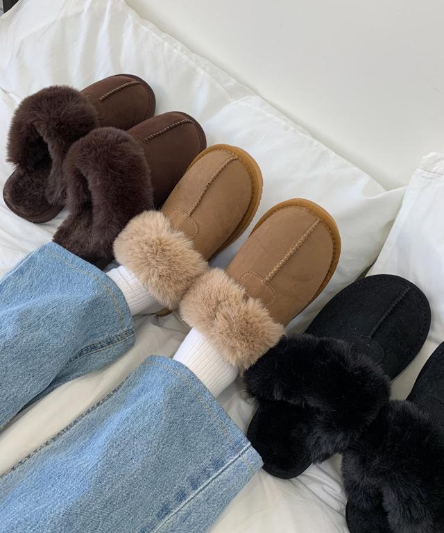 [FW 신상] 겨울 퍼안감 털 어그 슬리퍼 3cm