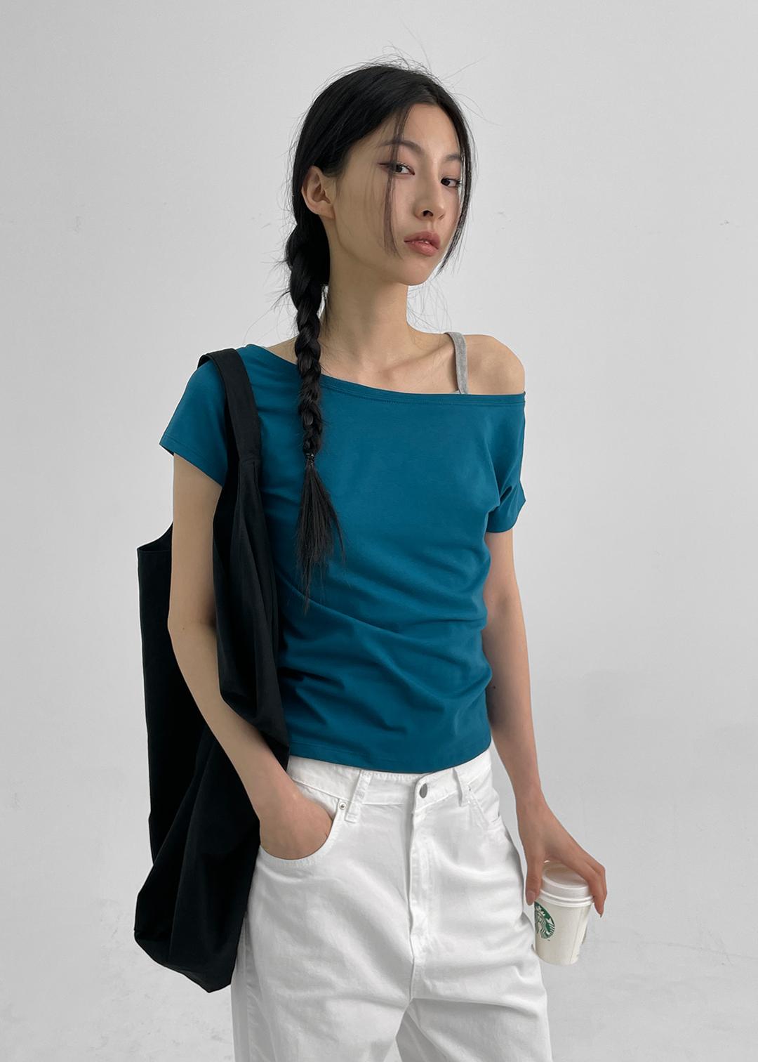 블랙업 [1천장판매] [MADE] 치키 오프숄더 반팔티