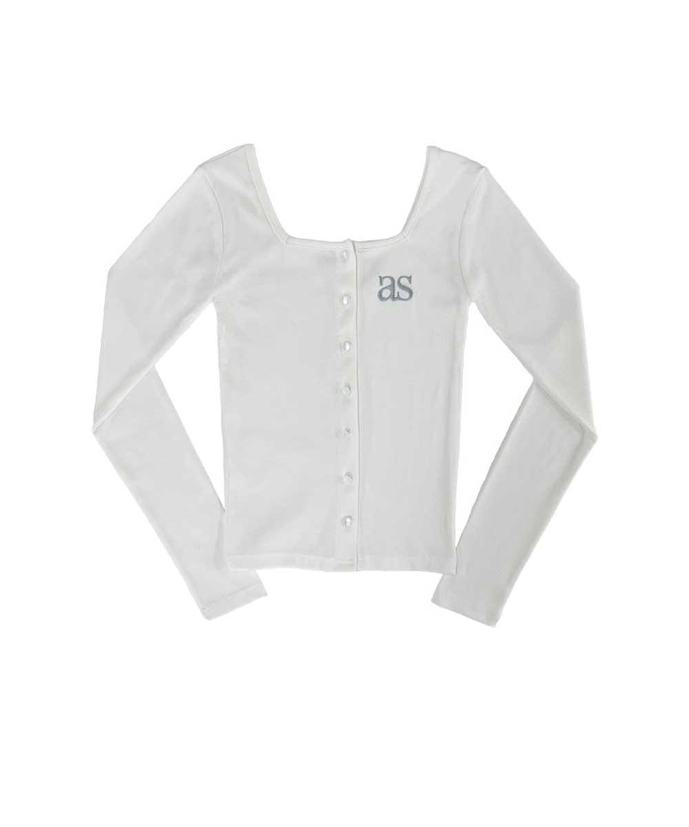 SICILY BUTTON CARDIGAN / WHITE