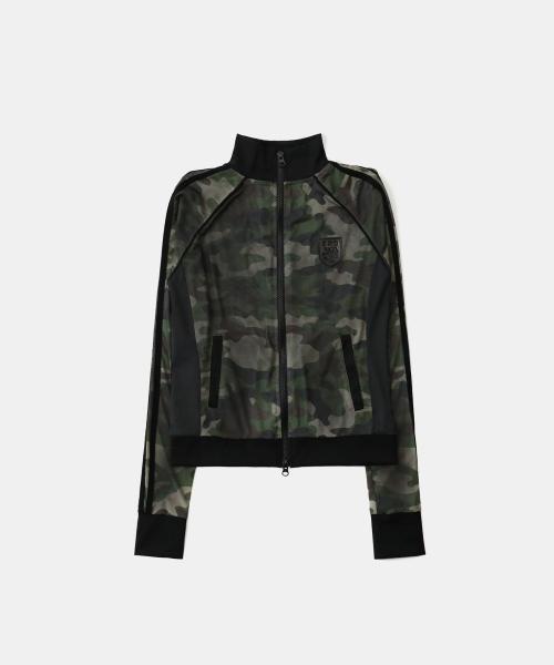 [AQUA] 빈티지 클럽 트랙 집업 - 그린카모