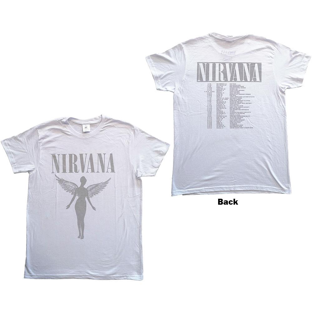 [L,2XL 국내배송] 공식 NIRVANA 너바나 In Utero Tour 반팔 티셔츠 (화이트)