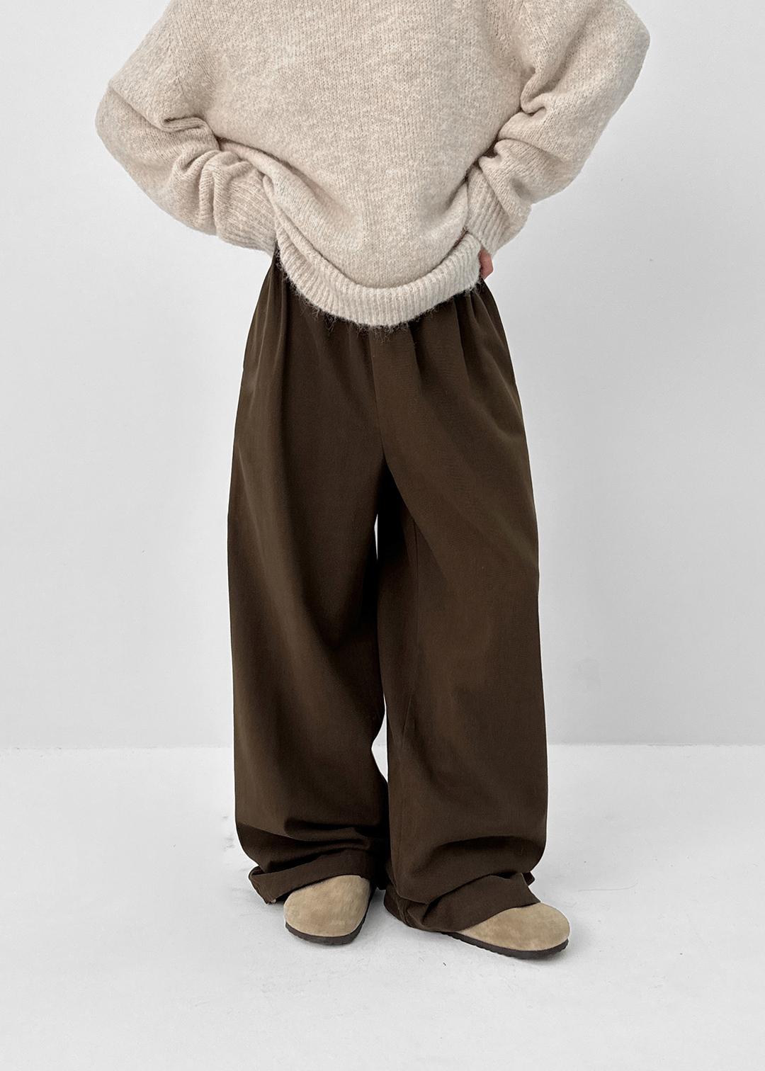 블랙업 [MADE] 크루지 속기모 코튼 밴딩팬츠