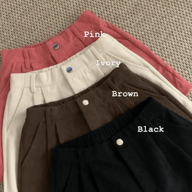 [편해요] 코듀로이 뒷밴딩 골덴 하프 반바지