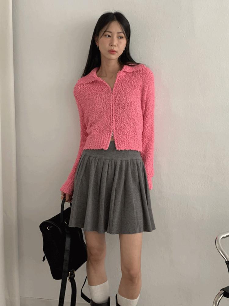 카라 부클가디건 집업가디건 뽀글이가디건