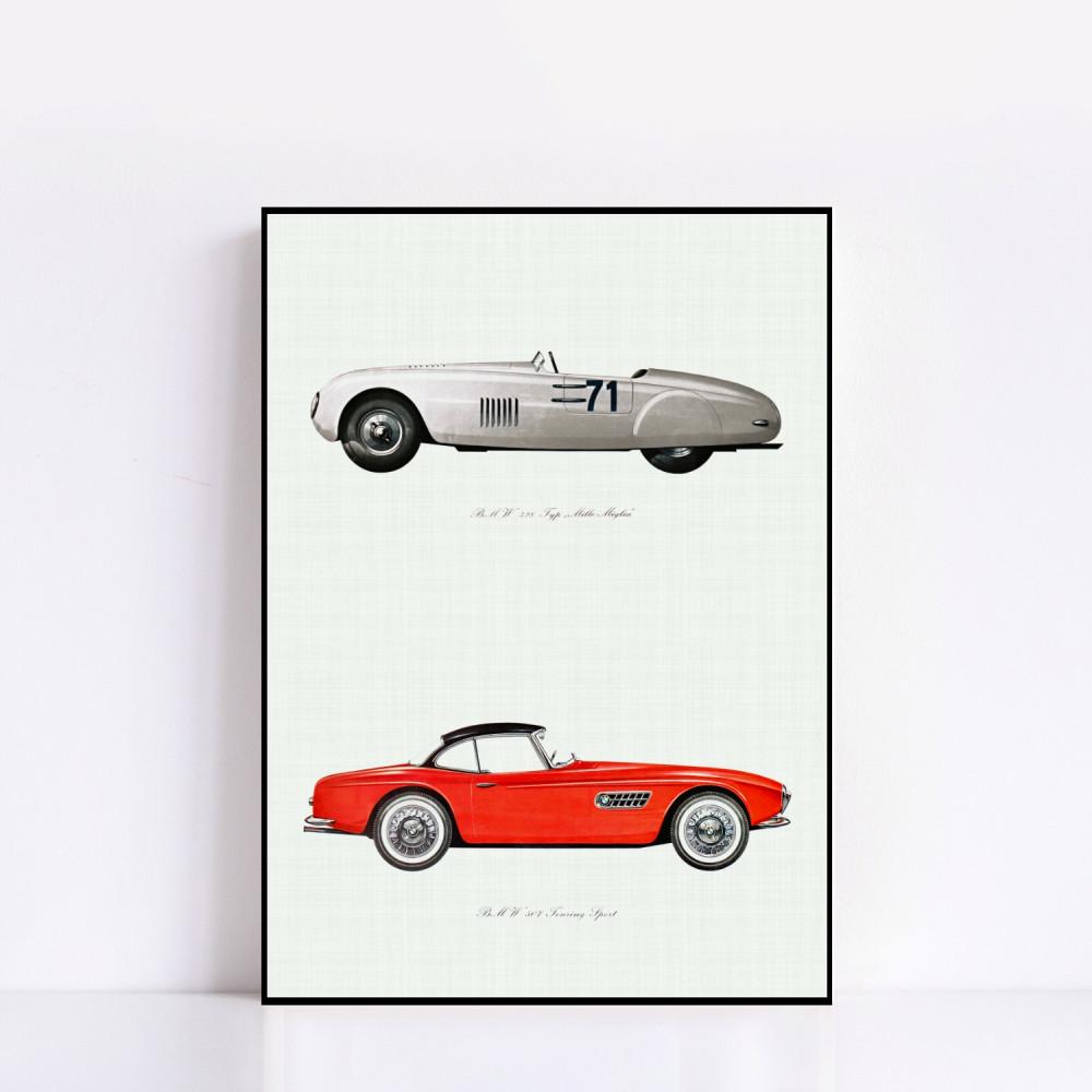 ART POSTER #332 Classic car 올드카 bmw 클래식카 수입 자동차포스터 그림행 아트 작품 액자