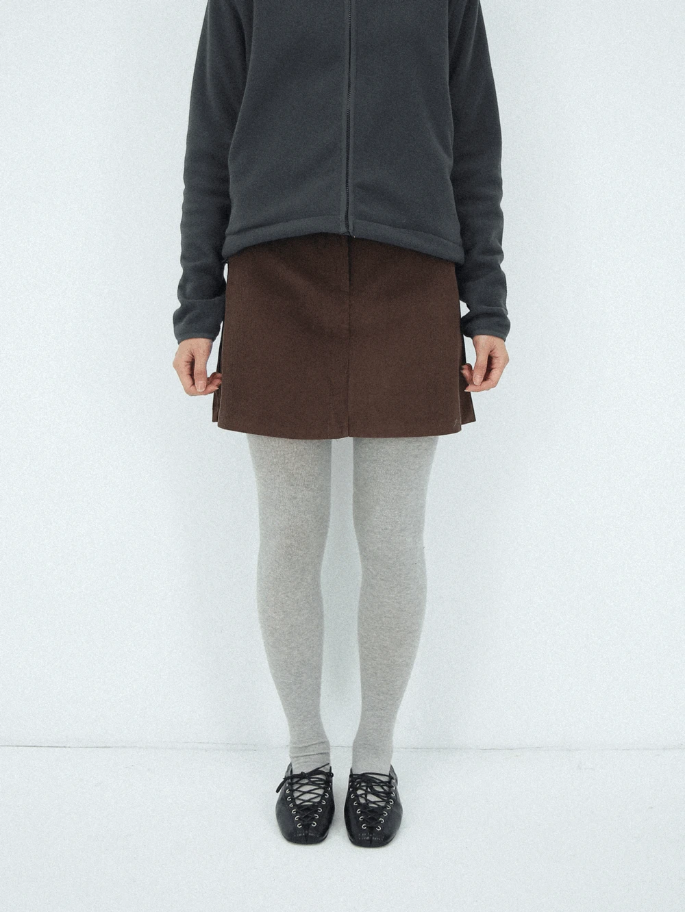 바스 골덴 미니 스커트