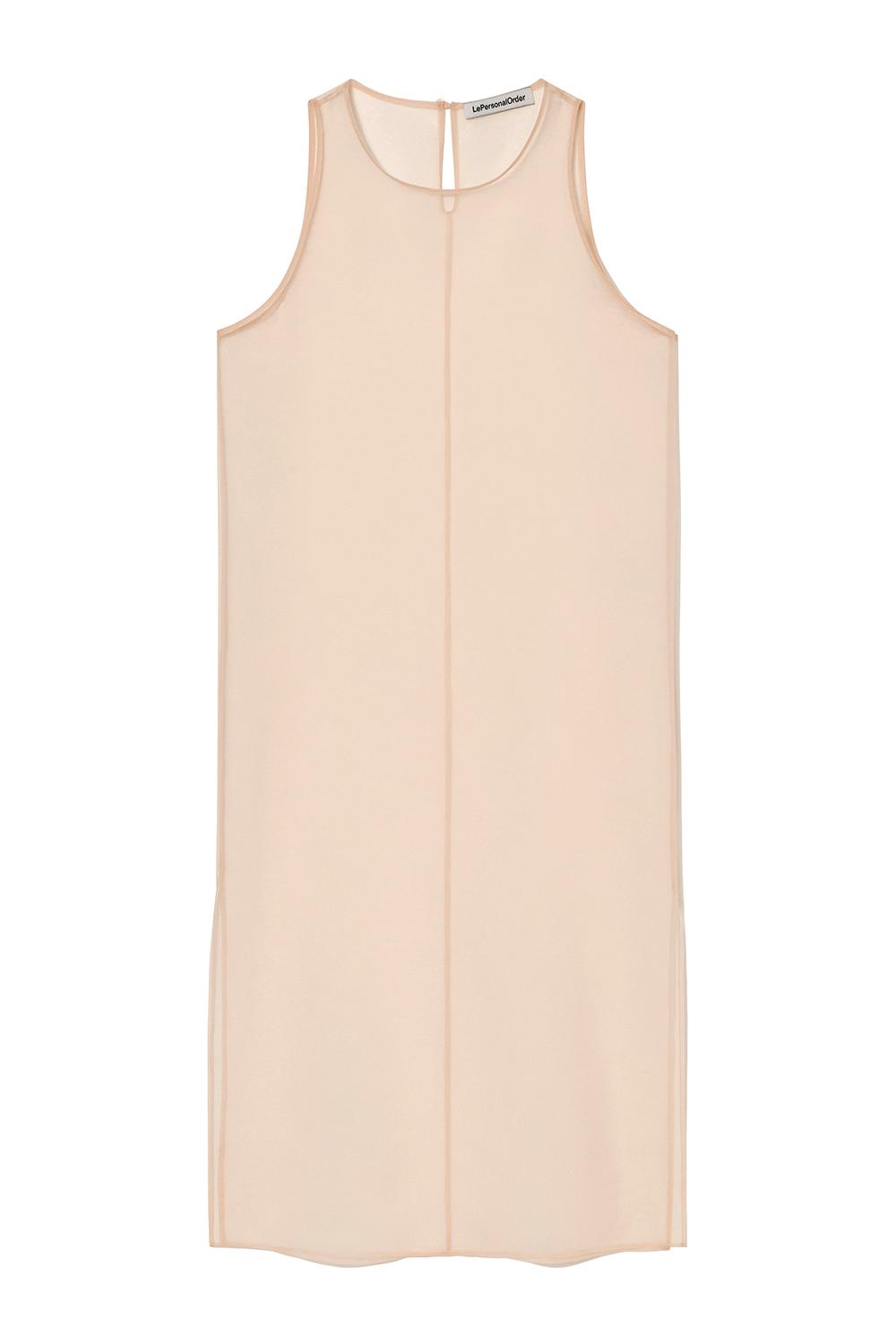 Le Demure See-through Layered Dress_Beige