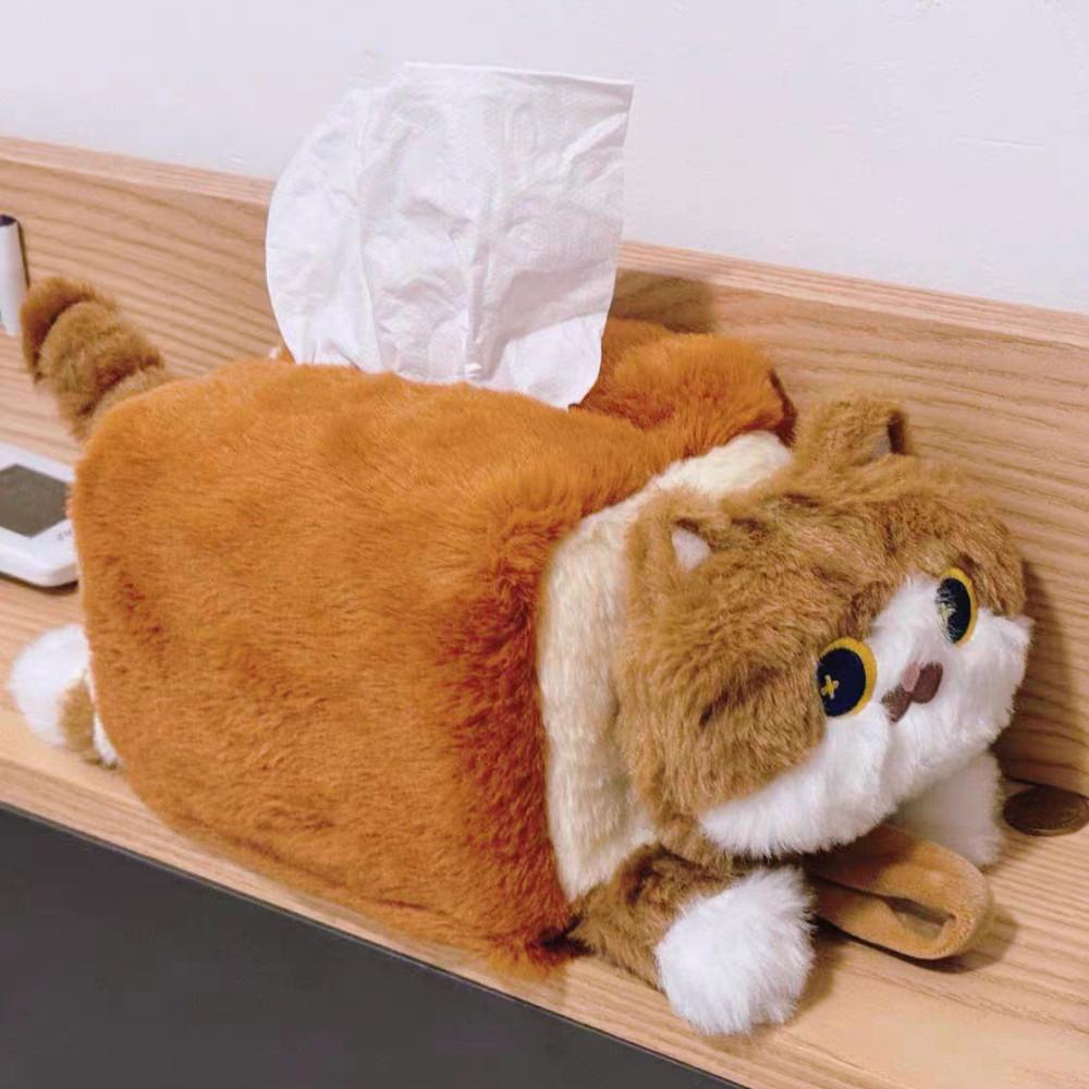 치즈식빵 고양이 휴지케이스 팝업티슈 패브릭 케이스