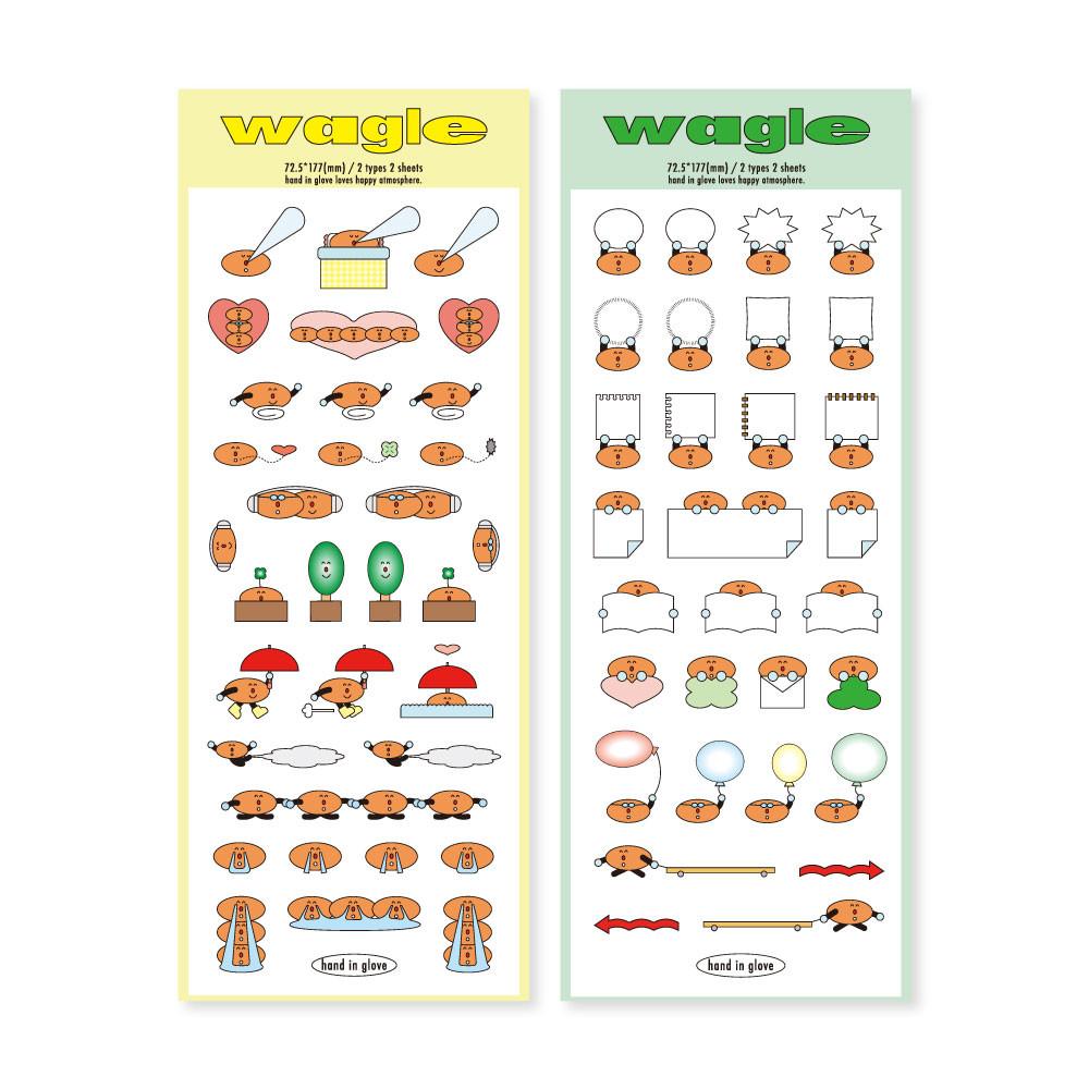 [hand in glove] wagle sticker 01