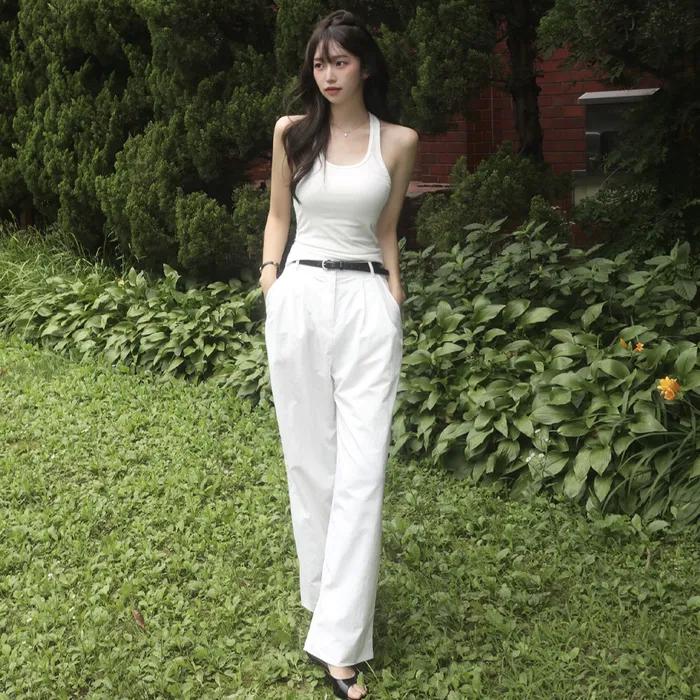 [노현주 PICK] SIPT7078 투턱 나일론 슬랙스_White