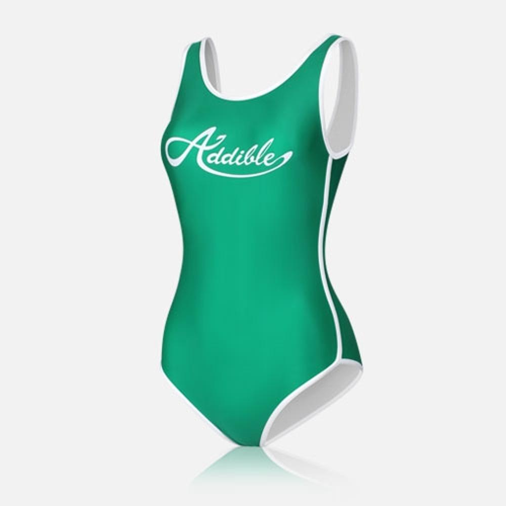 애디블 여성 수영복 U백 수윔슈트 라이트 shine green
