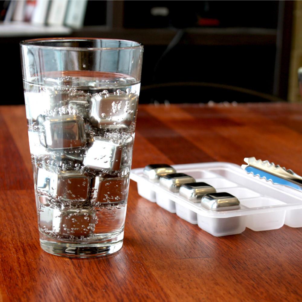 커빙 녹지않는 얼음 스테인레스 아이스큐브 8P ( 케이스+집게포함 )