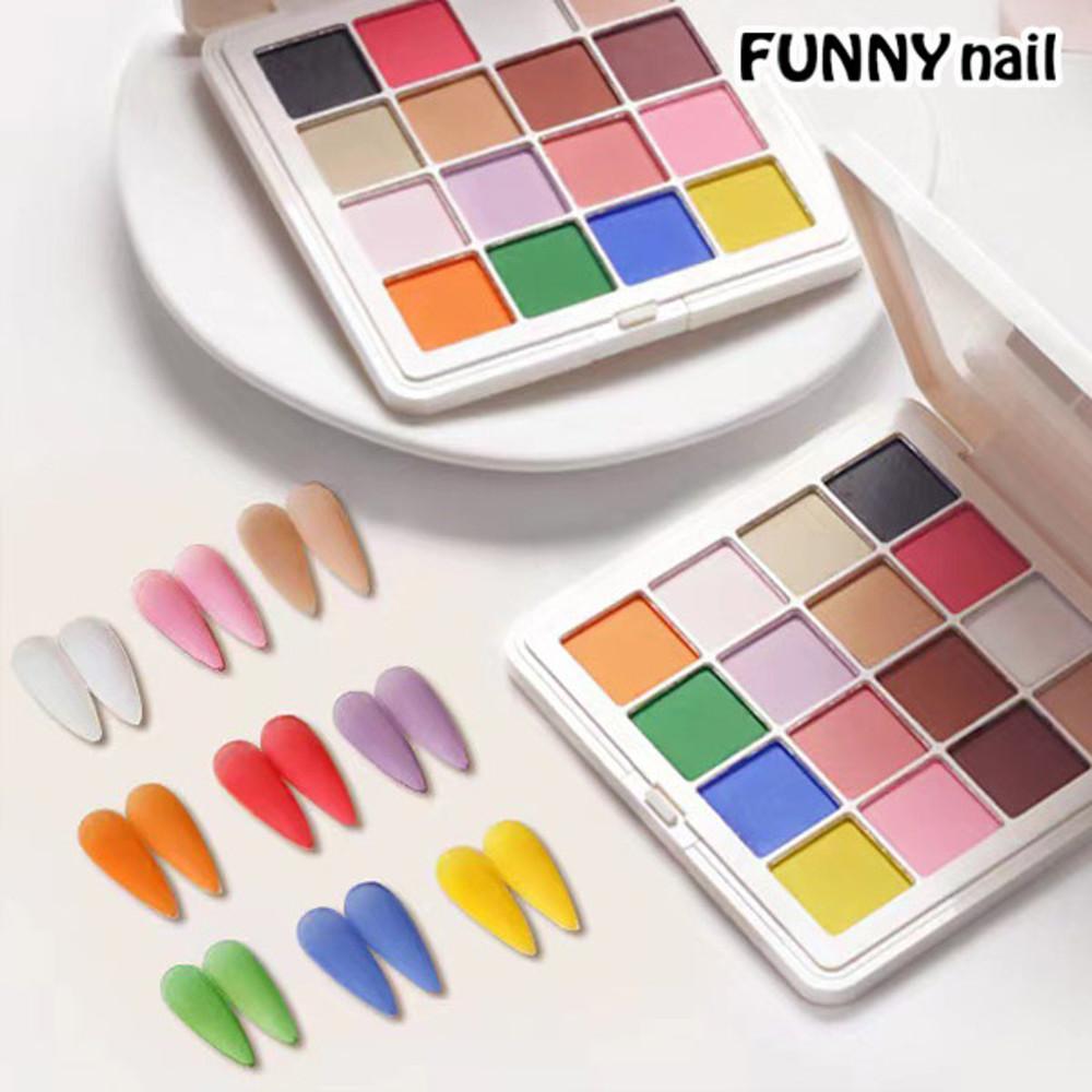 [퍼니네일] 16색 그라데이션 네일파우더 네일글리터 치크네일
